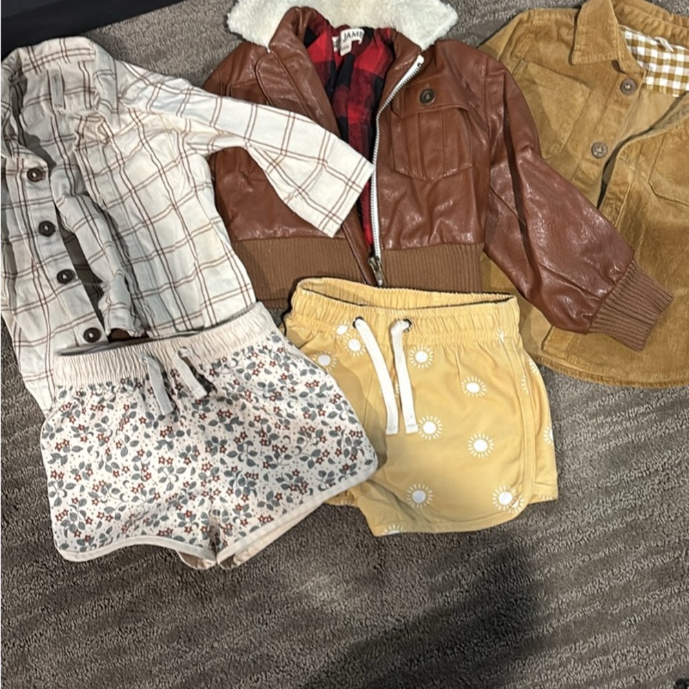 Rylee + Cru Kids Clothing Set - Brown, Yellow, Cream